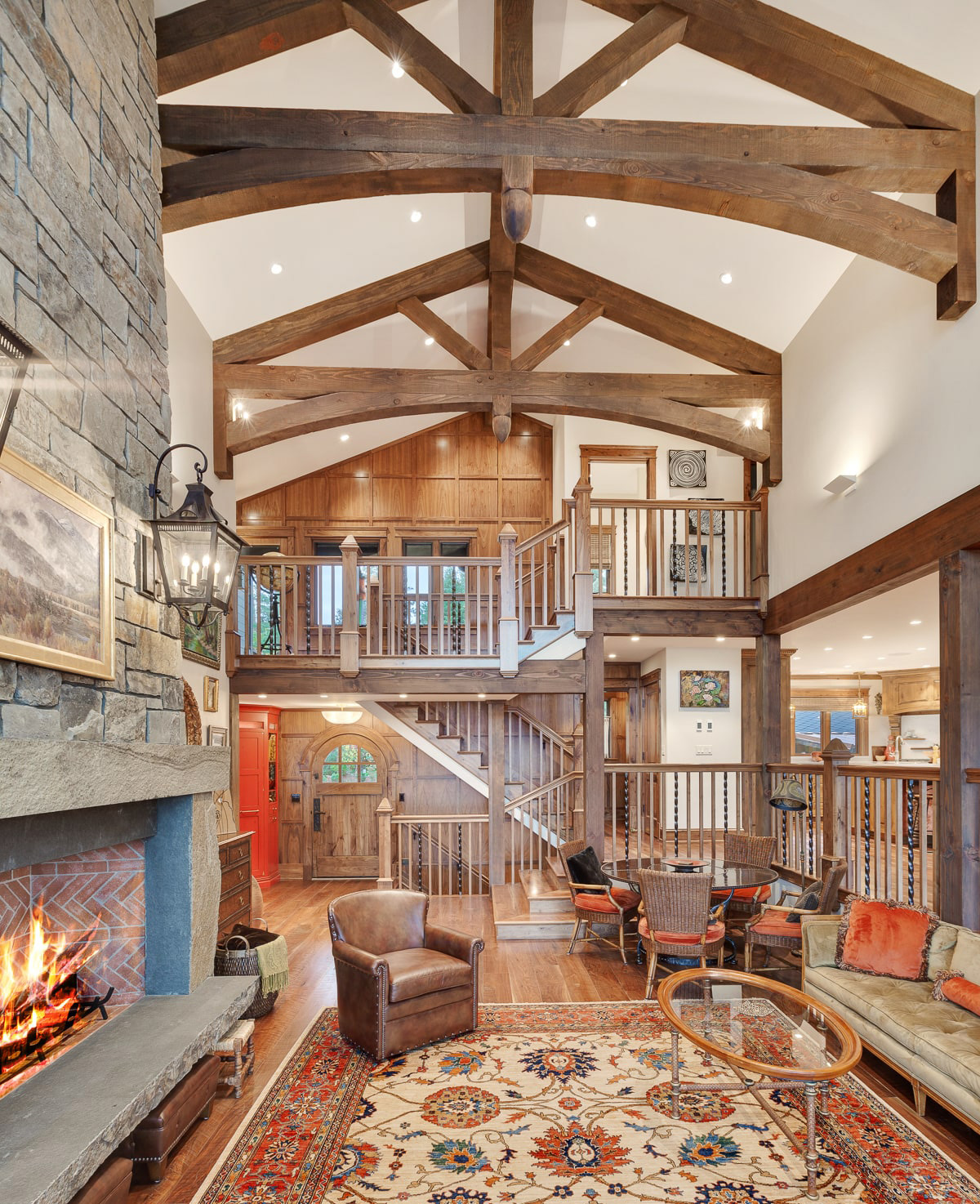 Interior view of Chad Residence, designed by Mittmann Architect, featuring modern architecture with beautiful wood accents.