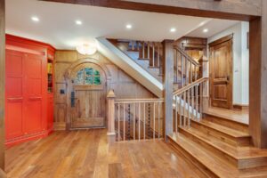 mittmann-architect-Hayden-Lake-Chalet-Remodel-stairs-door
